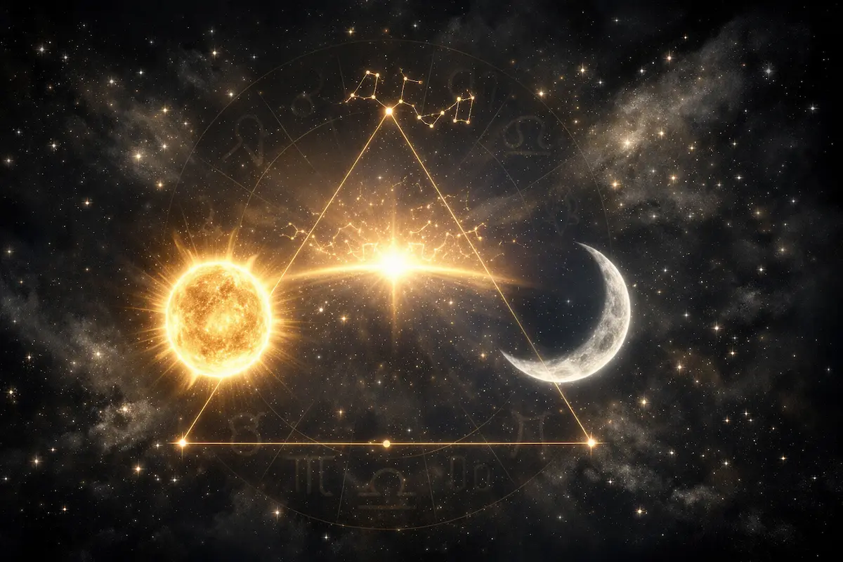 Sternzeichen, Aszendent & Mondzeichen: Wie die drei Säulen deiner Astrologie zusammenwirken